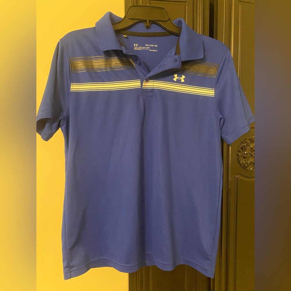 Blue Under Armour golf shirt